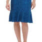 Kensie Women's Lace Flounce MIDI Dress Blue Size 16