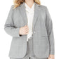 Calvin Klein Women's Plus One Button Blazer Suit Gray Size 14W