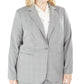 Calvin Klein Women's Plus One Button Blazer Suit Gray Size 14W