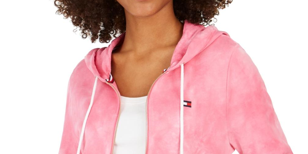 Tommy Hilfiger Women's Hoodie Sweatshirt Pink Size Small