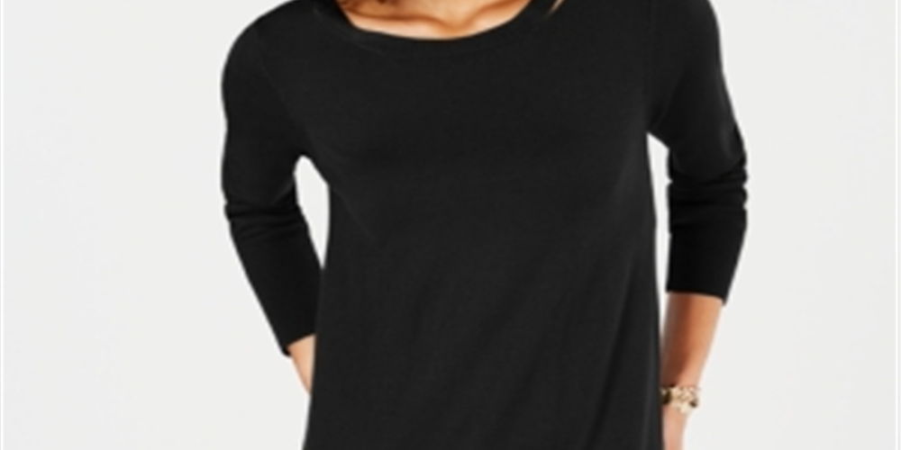 Love Scarlett Women's Asymmetrical Sweater Black Size Petite X-Large