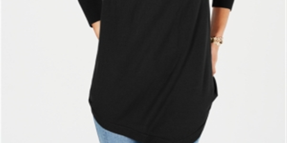 Love Scarlett Women's Asymmetrical Sweater Black Size Petite X-Large