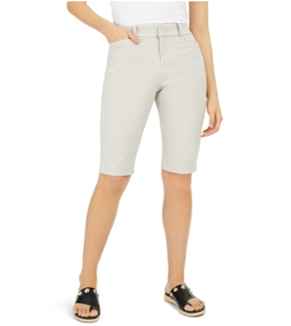 INC International Concepts Womens Belted Slim Bermuda Shorts Brown Size 4