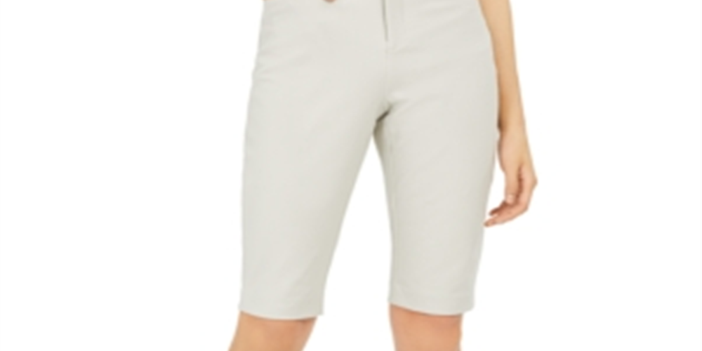 INC International Concepts Womens Belted Slim Bermuda Shorts Brown Size 4