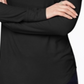 INC International Concepts Women's Knit Top Deep Scoop Neck Ribbed Long Sleeve Black Size X-Large