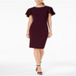 Calvin Klein Women's Capelet Sheath Dress Purple Size 6 P