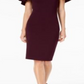 Calvin Klein Women's Capelet Sheath Dress Purple Size 6 P