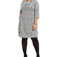 Robbie Bee Women's Plus Cowl Short Sweaterdress Gray Size 1X