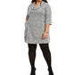 Robbie Bee Women's Plus Cowl Short Sweaterdress Gray Size 1X