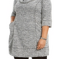 Robbie Bee Women's Plus Cowl Short Sweaterdress Gray Size 1X