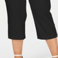 JM Collection Women's Pull on Zipper Hem Capri Pants Black Size 0X