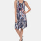 New York Collective Women's Sleeveless V Neck Godet Dress Blue Size Large