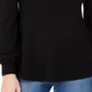 Style & Co Women's Mock Neck Keyhole Sweater Black Size Large