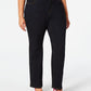 INC International Concepts Women's Tummy Control Straight Leg Jeans Black Size 18W