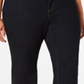 INC International Concepts Women's Tummy Control Straight Leg Jeans Black Size 18W