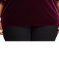 Ralph Lauren Women's Plus Velvet Flutter Sleeve T-Shirt Wine Size 2X