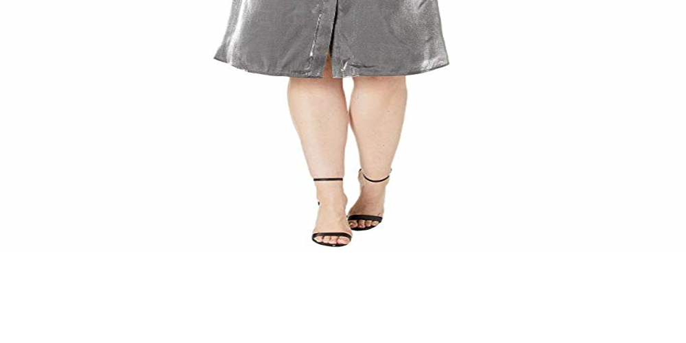 Ralph Lauren Women's Plus Satin Shirtdress Gray Size 18W