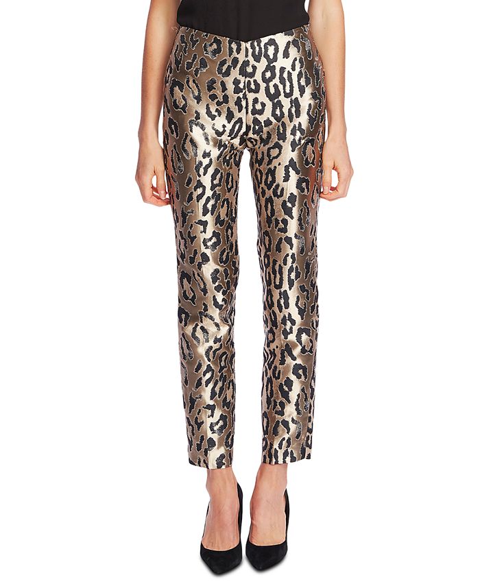 Vince Camuto Women's Animal Print Party Pants Gray Size 14