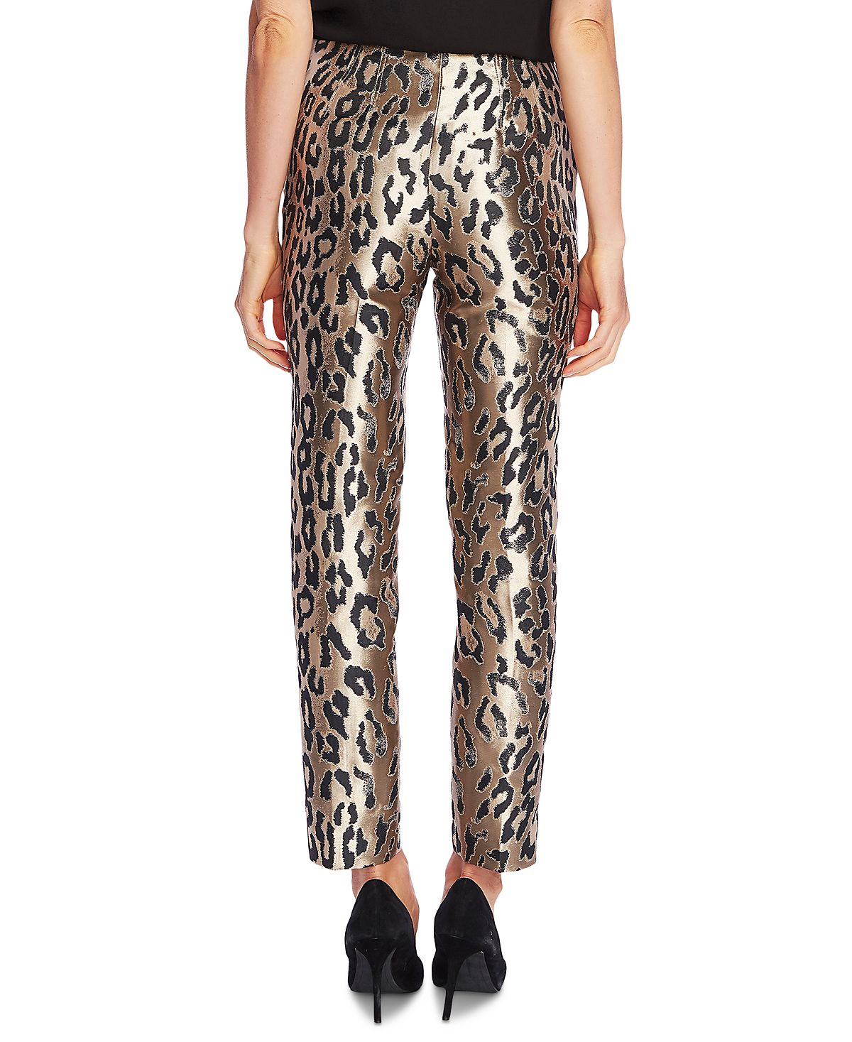 Vince Camuto Women's Animal Print Party Pants Gray Size 14