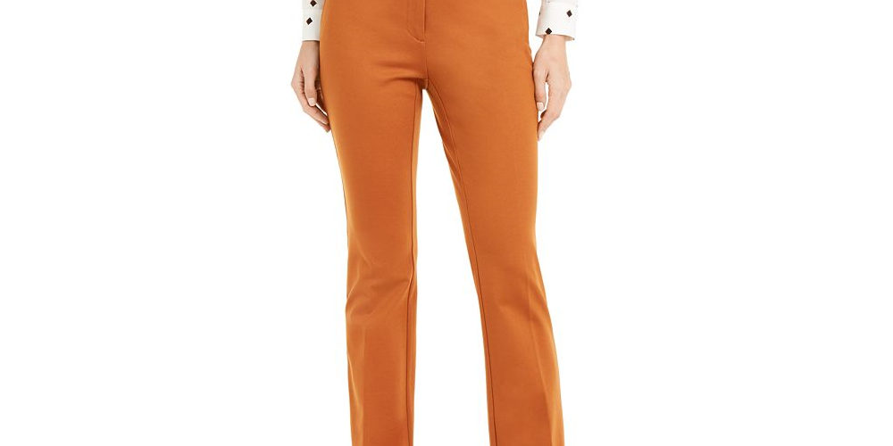 Alfani Women's Straight Leg Evening Pants Orange Size 6