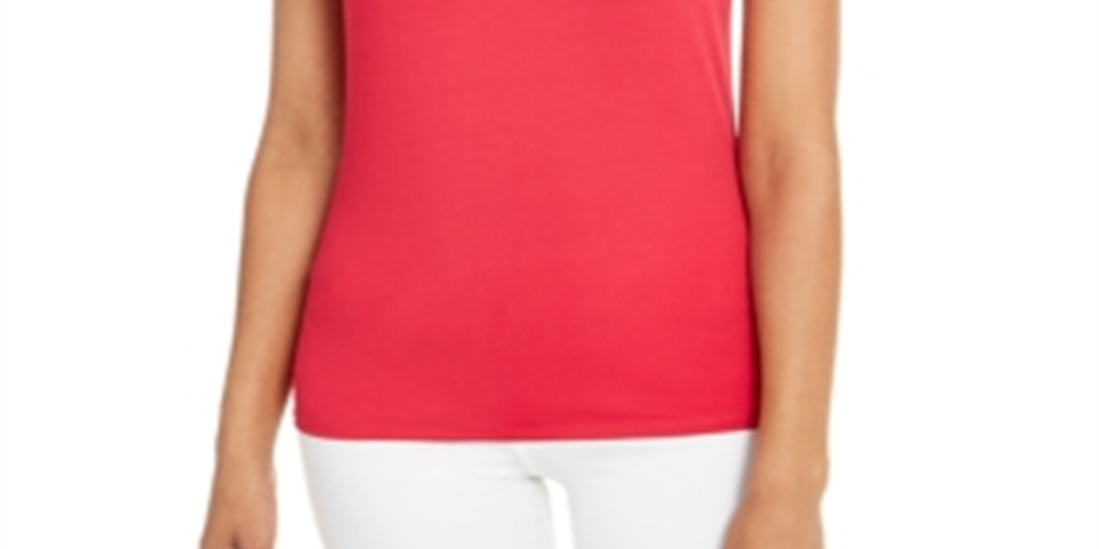 Thalia Sodi Women's Ladder Trim Tank Top Red Size Small