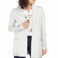 JM Collection Women's Open Front Cardigan WhiteSize X-Small