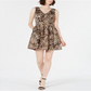 Vince Camuto Women's Sheath Animal Print Skater Dress Brown Size 14