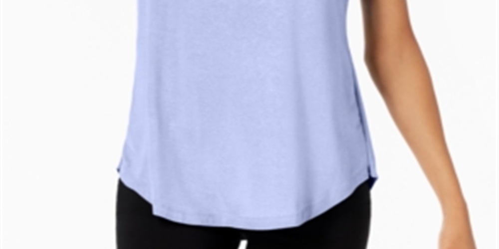 JM Collection Women's Scoop Neck Top Purple Size Medium