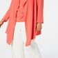 Anne Klein Women's Coral Long Sleeve Open Cardigan Sweater Orange Size 0X