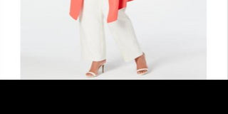 Anne Klein Women's Coral Long Sleeve Open Cardigan Sweater Orange Size 0X