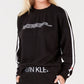 Calvin Klein Women's Statement Long Sleeve Logo Sweatshirt Gray Size XL