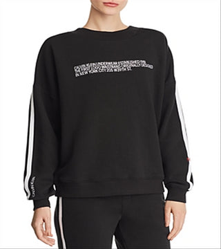 Calvin Klein Women's Statement Long Sleeve Logo Sweatshirt Gray Size XL