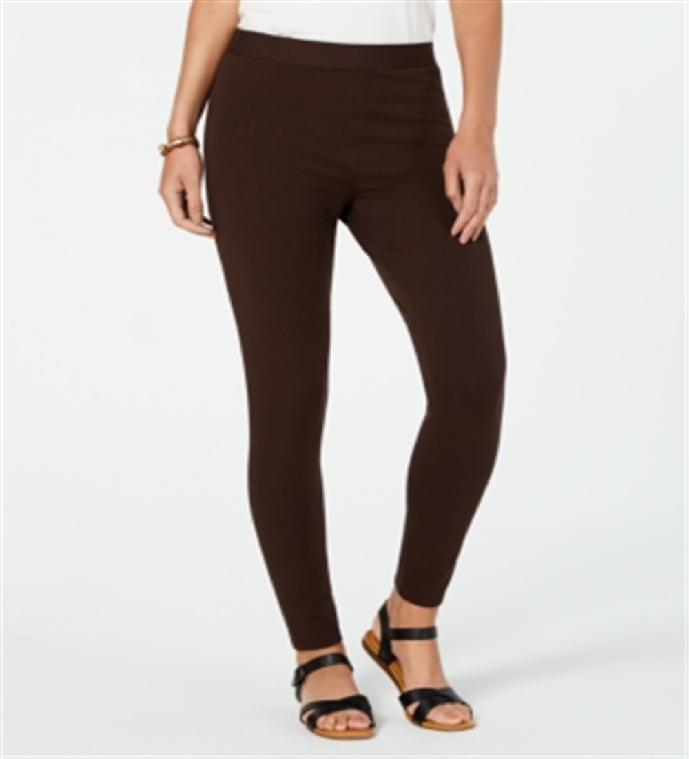 Style & Co Women's Pull on Leggings Brown Size Petite S