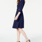 Calvin Klein Women's Belted a Line Dress Blue Size 10P