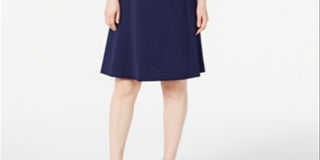 Calvin Klein Women's Belted a Line Dress Blue Size 10P