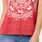 Style & Co Women's Graphic T-Shirt Red Size Medium