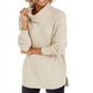 Style & Co Women's Mixed Stitch Ribbed Turtleneck Tunic Sweater Brown Size X-Small