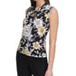 Tommy Hilfiger Women's Floral Print Twist Neck Top -Navy Size S
