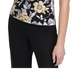 Tommy Hilfiger Women's Floral Print Twist Neck Top -Navy Size S