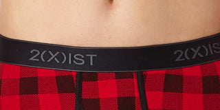 2(X)IST Men's Cotton Long John Pants Red Size Large