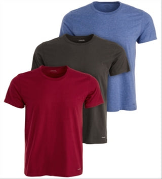 Calvin Klein Men's Crew Neck Classic Fit 3 pack T- Shirt Purple Size Small