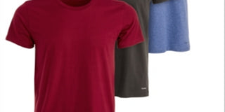 Calvin Klein Men's Crew Neck Classic Fit 3 pack T- Shirt Purple Size Small
