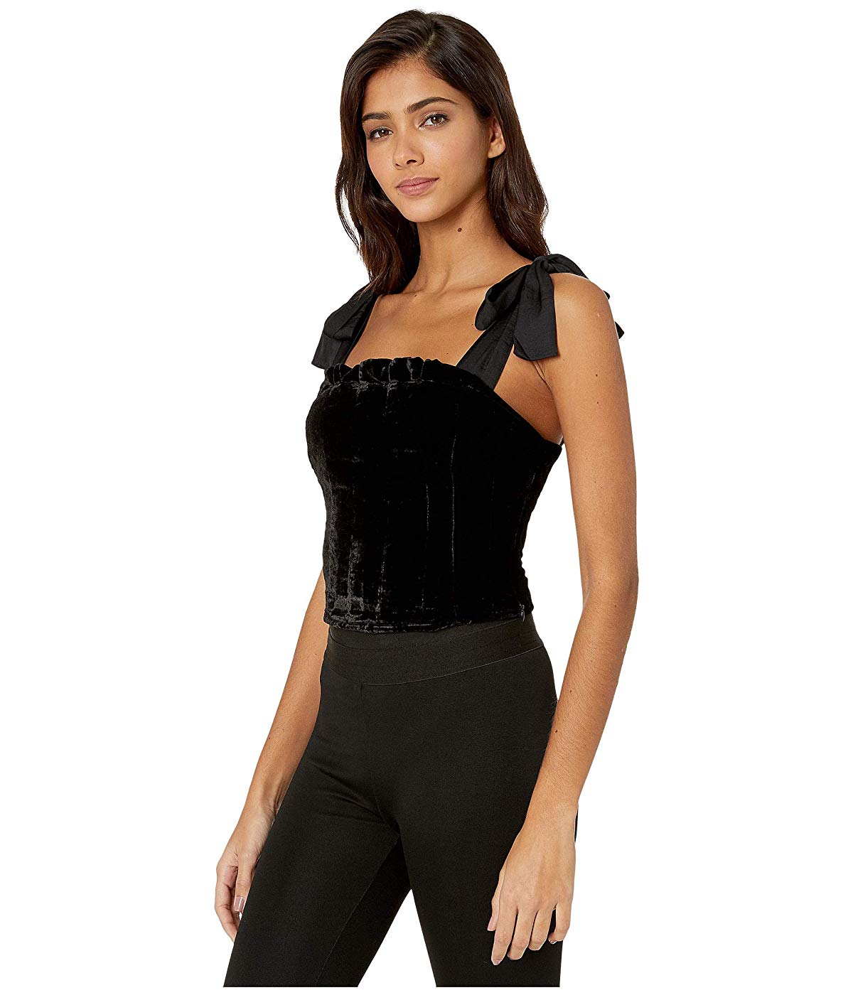 Free People Women's Trapped in Your Love Tank Top Black Size X-Small