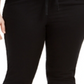 Style & Co Women's Twill Tape Utility Pants Black Size 14W
