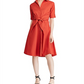 Ralph Lauren Women's Short Sleeve Knee Length Shirt Dress Red Size 10