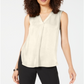Alfani Women's Satin V-Neck Tank Top Yellow Size X-Large