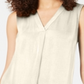Alfani Women's Satin V-Neck Tank Top Yellow Size X-Large