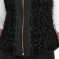 Charter Club Women's Velvet Flocked Puffer Vest Black Size Petite S