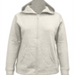 Karen Scott Women's Zip Front Hooded Sweatshirt -White Size Large