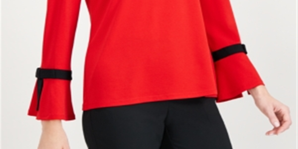 Charter Club Petite Tie-Detail Sweater Red Size Petite XL